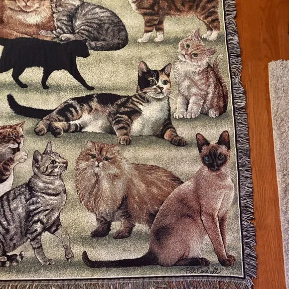 Cat-Themed Tapestry Throw - Picture 4 of 7